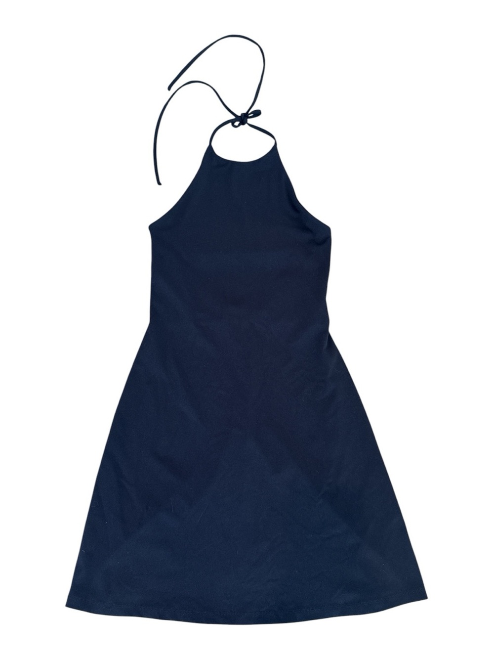 Susana Monaco Navy Strap Back Halter Mini Dress